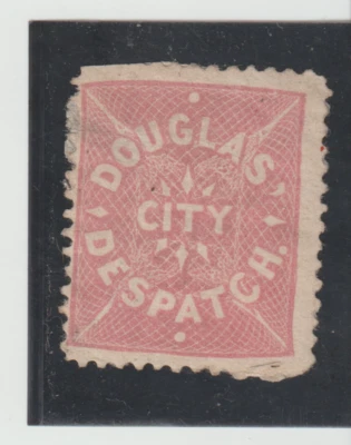 US Scott #59-L MNG Signed Springer  1879 US Local Blue Douglas City Despatch - Image 1 of 2