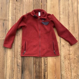 Patagonia Synchilla Jacket Boys XXL Red Full Zip Up Fleece Gorpcore - Picture 1 of 9