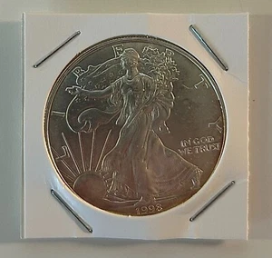 Stunning 1998 1 oz. Fine Silver American Eagle Dollar RARE Liberty $1 Mint Coin - Picture 1 of 2