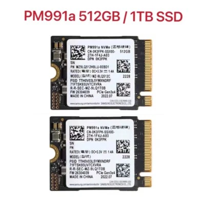 New Samsung PM991a 512GB / 1TB 2230 SSD For Microsoft Surface Steam Deck Laptop - Image 1 of 4