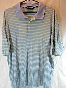 Polo Golf Ralph Lauren Mens Casual Striped Pima Cotton Polo Shirt Sz 2XL Dress - Picture 1 of 10