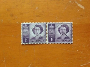 1947 AUSTRALIA MARRIAGE OF PRINCESS PAIR POSTALLY USED - Picture 1 of 2
