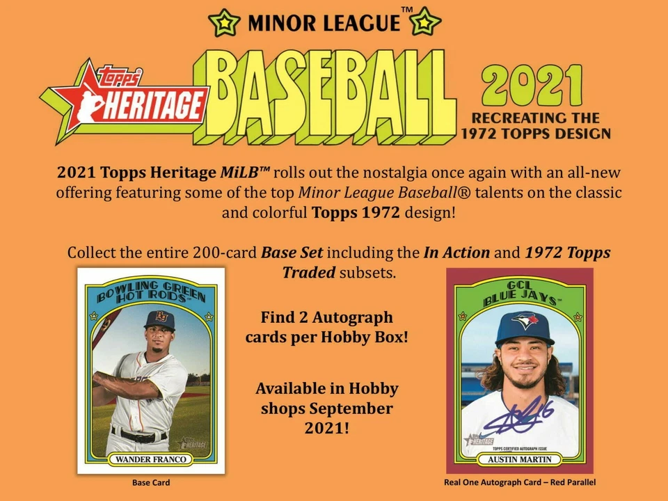 2021 TOPPS HERITAGE MINOR LEAGUE (RC's, PROSPECTS, SP's) - WHO DO YOU NEED!! - Image 1 of 1