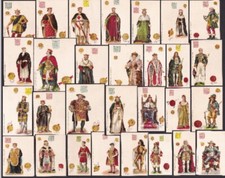 KINGS & QUEENS of ENGLAND series 614 615 616 c1900 cards by Tuck .. sold singly