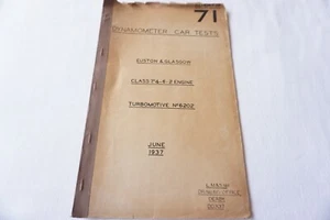 1937 Locomotive Testing Report LMS Dynamometer Car Class 7 4-6-2 Engine - Photo 1 sur 6