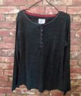 Primark Love To Lounge Charcoal Grey Soft Pyjamas Jersey Top (size L 14-16)