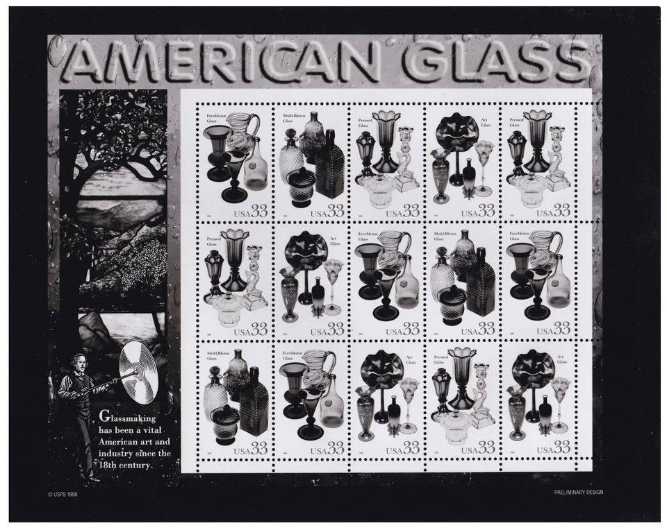 Ensayo fotográfico, vidrio americano Sc3328a EE. UU., soplado libre, soplado moldeado, vidrio artístico Foto 1 de 1