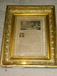 ANCIEN CADRE DORé VITRINE /UNE PARTIE DU CANON D'AUTEL?/MESSE/27,5x33,5cm/XIXéme - Picture 1 of 6