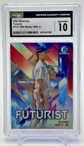 2021 Bowman Chrome Futurist Bobby Witt Jr CGC 10 GEM MINT Royals - Picture 1 of 2