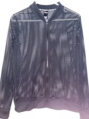 Chaqueta Bomber Victoria Secret Sport Negra Manga Larga Cremallera Completa Malla talla S Para Mujer Foto 1 de 4