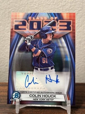 Colin Houck 2023 Bowman Draft Class Of 2023 Chrome Auto Autograph #23A-CH Mets - Image 1 of 2