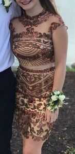 Sherri Hill Prom Homecoming Two-piece Dress Size 2 BEDAZZLED EMBROIDERED Rare - Picture 1 of 7