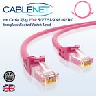 1m Network Ethernet LAN RJ45 PoE Cat6a Booted Patch Gaming PC/PS/Xbox Lead Cable
