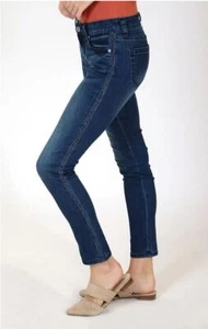 Grace in LA Jeans Women's Distressed Sparkled Side Stripe Skinny Stretch Jeans - Picture 1 of 35