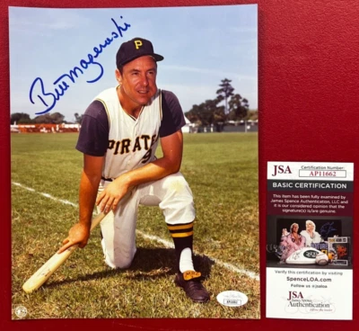 Bill Mazeroski Signed Color 8x10 Photo JSA Certified HOF Pittsburgh Pirates AUTO - Image 1 of 4