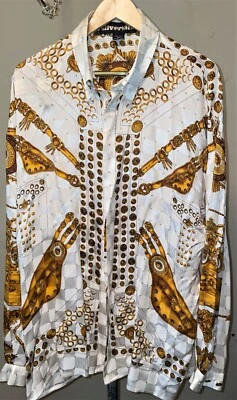 ВИНТАЖНАЯ МУЖСКАЯ РУБАШКА SILVERSILK 100% ШЕЛК РАЗМЕР XL - Изображение 1 из 4
