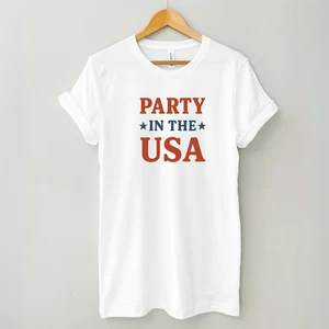 Party in the USA Shirt Patriotic 4th of July Unisex T-Shirt - Picture 1 of 2