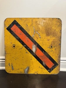 Authentic Vintage Railroad Train track switch flag / signal yellow and orange - Picture 1 of 13