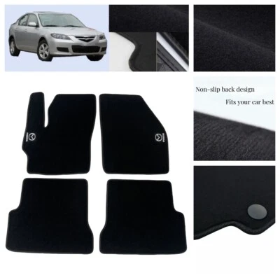 All Weather Carpets For Mazda 3 2006-2024 Car Floor Mats Velour Black Liners New - Изображение 1 из 4