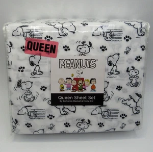 BERKSHIRE PEANUTS SNOOPY UND WOODSTOCK PFOTENABDRUCK 4-TEILIGES KÖNIGIN BLATT-SET NEU - Bild 1 von 13