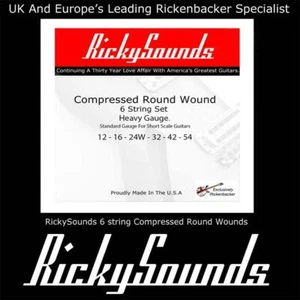 Rickysounds Comprimido 12-54 6 Cuerda Set X 2 - Perfecto Para Rickenbacker 325 - Imagen 1 de 1