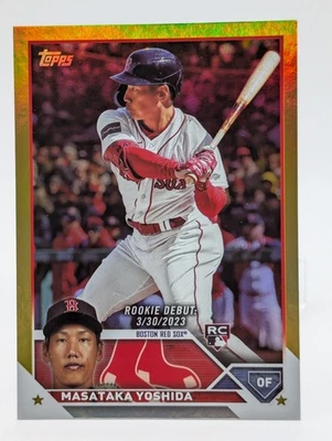2023 Topps Update Series - Rookie Debut Masataka Yoshida #US5 Gold Foil (RC) - Image 1 of 4