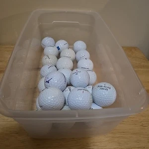 Mixed Lot Used Golf Balls 19 Titleist 5 Other Assorted Brands 24 Balls In Total - Picture 1 of 8