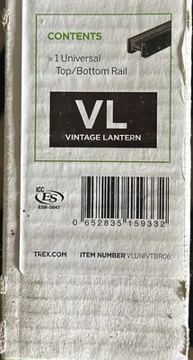 TREX Transcend 6 pies de colección linterna barandilla compuesta universal riel superior/inferior Foto 1 de 4