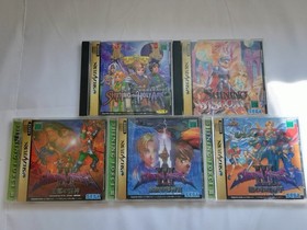 Lot 5 Shining Series Set Sega Saturn SS Japan ver Holy Ark Wisdom Force 3 Tested