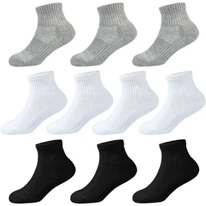 Kids Ankle Socks Boys Cushioned Athletic Short Socks Girls Cotton Quarter Soc... - Picture 1 of 7