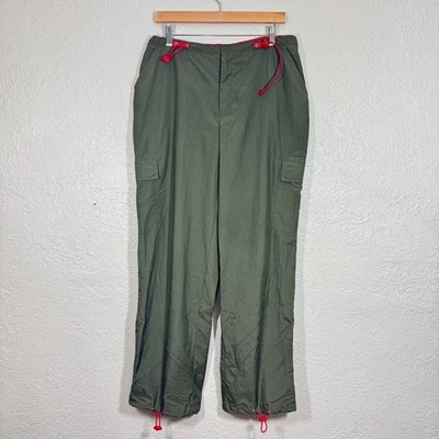 Vtg Y2K No Boundaries Cargo Pants Juniors Large Nylon Baggy Utility Army Grunge - Image 1 of 4
