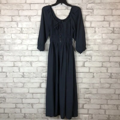 Vestido midi Sophia de sarga azul marino oscuro XS NH034 MADEWELL para mujer $138 Foto 1 de 4