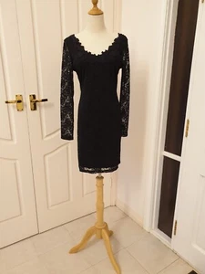 LITTLE BLACK DRESS - STRETCH LACE BodyCon Dress Size 12 NEW W/O TAGS - Picture 1 of 7