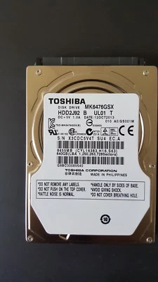 Toshiba 2.5" Hard Disk Drives - MQ01ABD064 MK6476GSX 640GB - Image 1 of 2