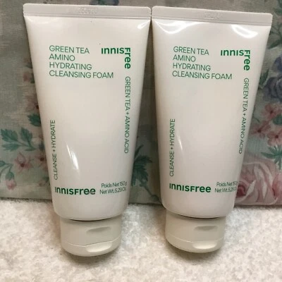 2 увлажняющих очищающих пеноматериала Innisfree Green Tea Amino 150 г для очищения/увлажнения - Изображение 1 из 4