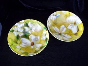 Set Insalatiere Floreali Giallo Bianco Floreale Mcm Vetroresina Retrò Plastica - Foto 1 di 8
