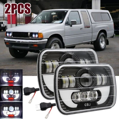 2PCS 7X6" 5X7" LED Headlights Hi/Low Sealed Beam DRL For 1984-1995 Isuzu Pickup - Imagem 1 de 4