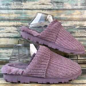 Jessica Simpson Damen L Clog Pantolette Slipper lila warm Kunstfell Hausschuhe weich - Bild 1 von 12