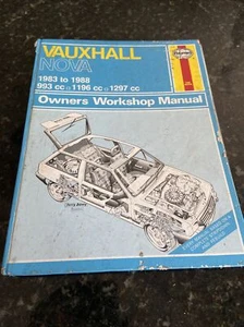 Haynes Workshop Manual. No. 909. Vauxhall Nova 1983 to 1988. 993cc,1196cc,1297cc - Picture 1 of 12