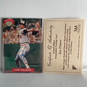 Jim Palmer Auto On Card Nabisco All-Star Legends 1994 MLB Players Alumni w/ COA