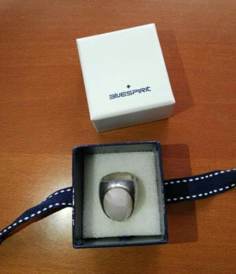 Anello in argento 925 con quarzo  rosa,peso di 19,3 grammi - Immagine 1 di 4