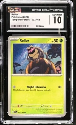 POKEMON Rellor 023/162 Sv05: Temporal Forces - CGC 10 - Image 1 of 2