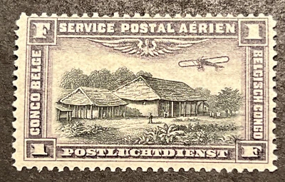 Travelstamps: Belgian Congo Air Mail Stamps #43 Scott #C2 Mint OG H - Image 1 of 4