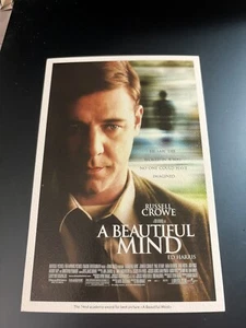 Academy Award Winning Movie Mini Replica Poster A Beautiful Mind Russell Crowe - Picture 1 of 6