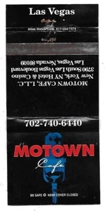 Motown Cafe- Las Vegas, NV. Vintage Matchbook Cover - Picture 1 of 2