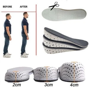Men Women Invisible Height Increase Insoles Heel Lift Taller Shoe Inserts Pad US - Picture 1 of 18