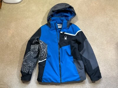 VGUC Spyder Boys 16 Challenger Hooded Insulated Ski Jacket Snowboard Blue $179 - Image 1 of 4