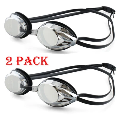 2 Pack Unisex-Adult Swim Goggles Mirrored Vanquisher 2.0 Anti-Fog UV Protection - Image 1 of 4