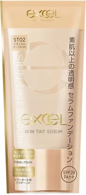 Excel Skin Tint Serum ST02 Natural Ochre 20 Foundation 35g Made In Japan - Image 1 of 4