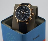 NEW AUTHENTIC MICHAEL KORS GAGE SILVER BLUE LEATHER CHRONOGRAPH 